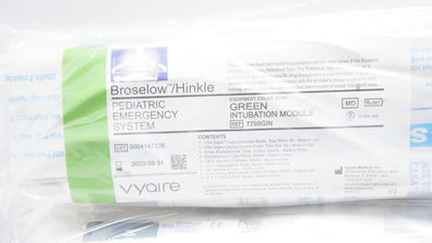 Vyaire 7700GIN Broselow/Hinkle Green Intubation Module (x) - Pack of 2